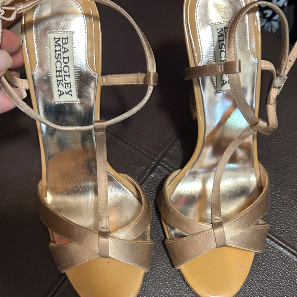 Badgley Mischka Women's Nude Strappy Heels